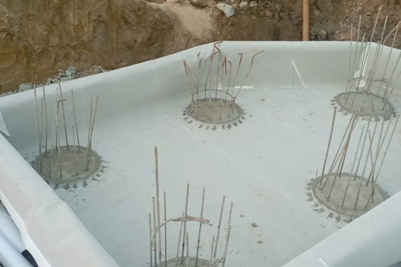 Basement and retaining wall site work