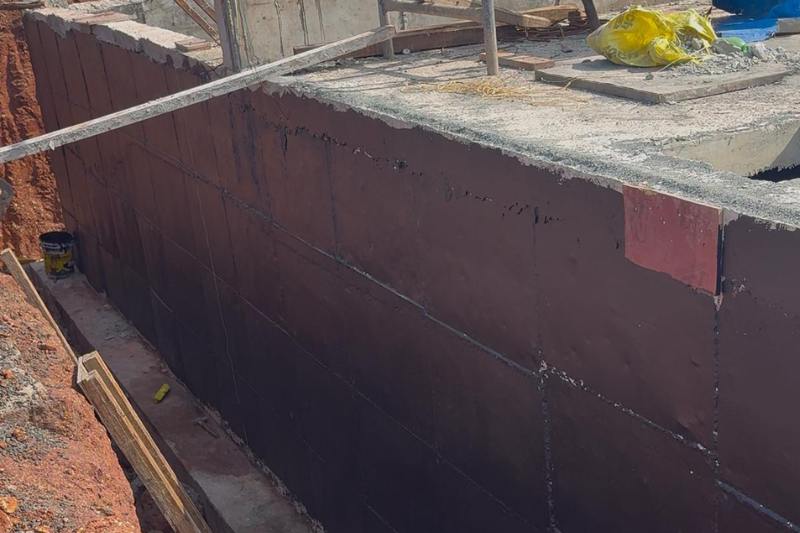 Basement waterproofing project