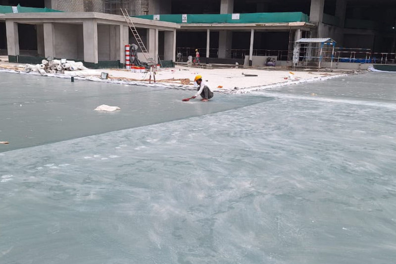 Parking area waterproofing work