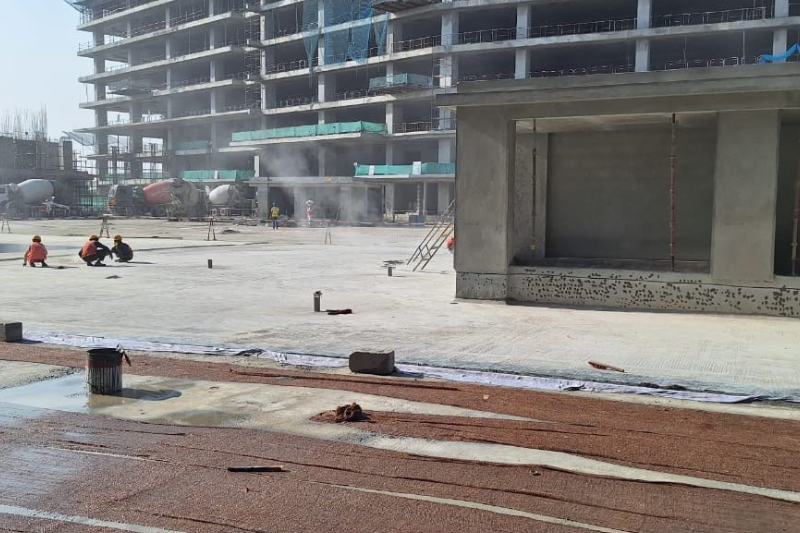 Exposed concrete surface treatment