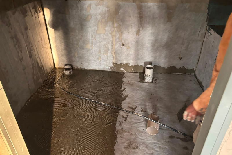 Bathroom waterproofing application
